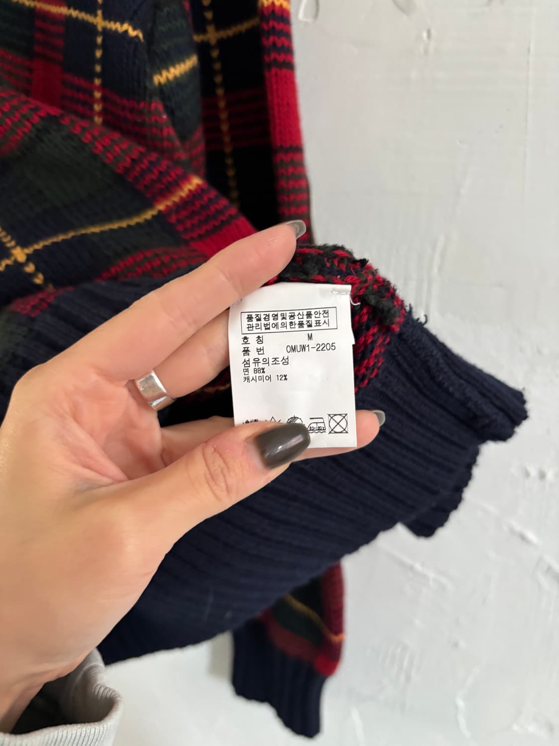 Polo 폴로 랄프로렌 블랙와치패턴 캐시미어혼용 라운드넥 니트 상품이미지7