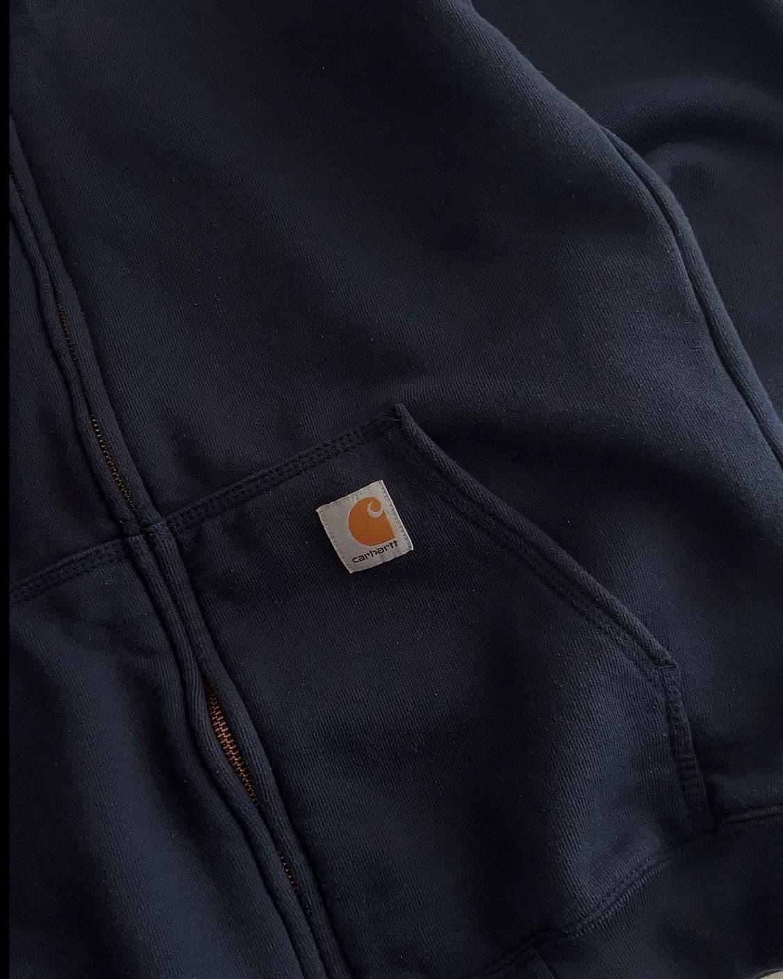칼하트 네이비 후드 집업  S 상품이미지3