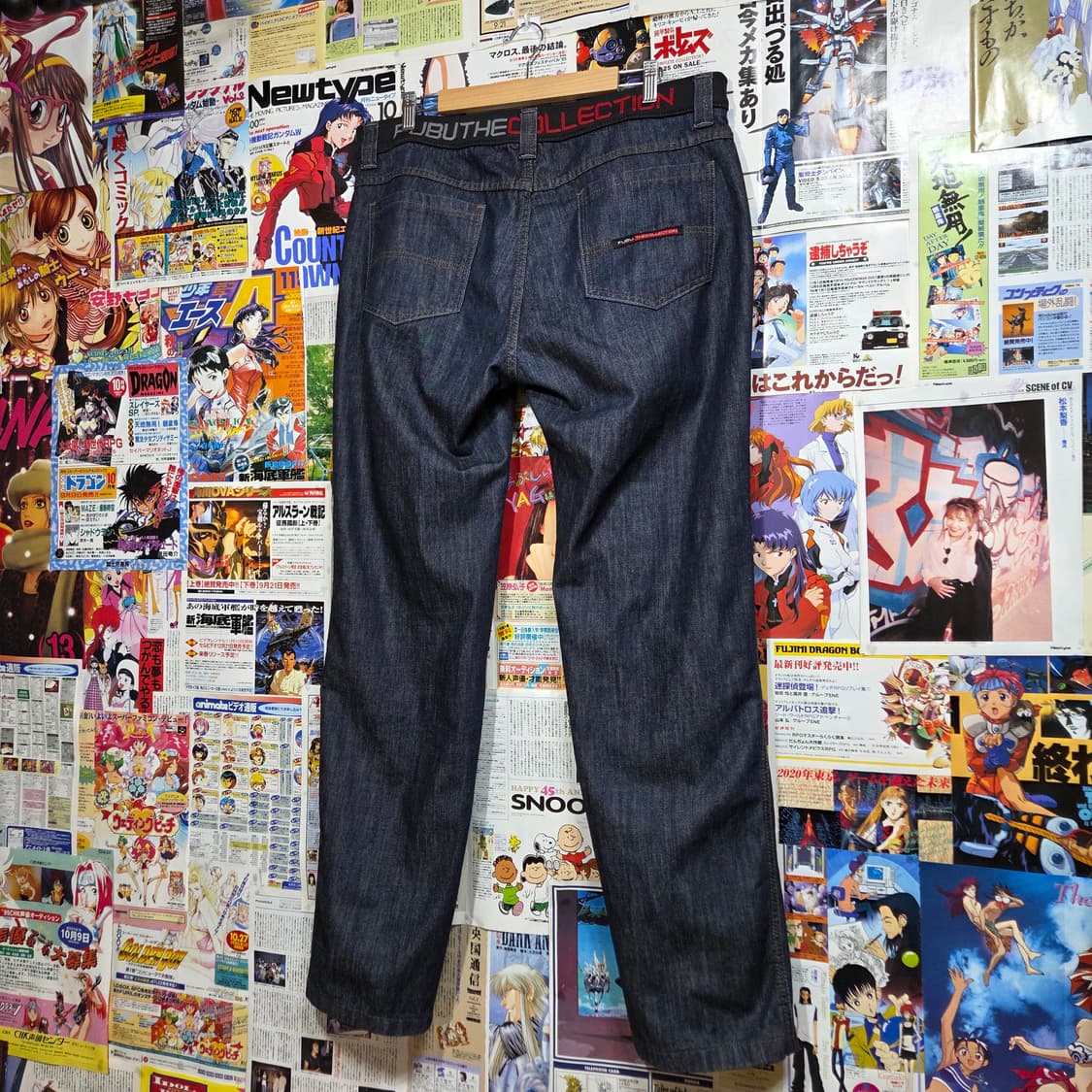 후부 반밴드 진청 절개 오버핏 데님 팬츠 상품이미지5