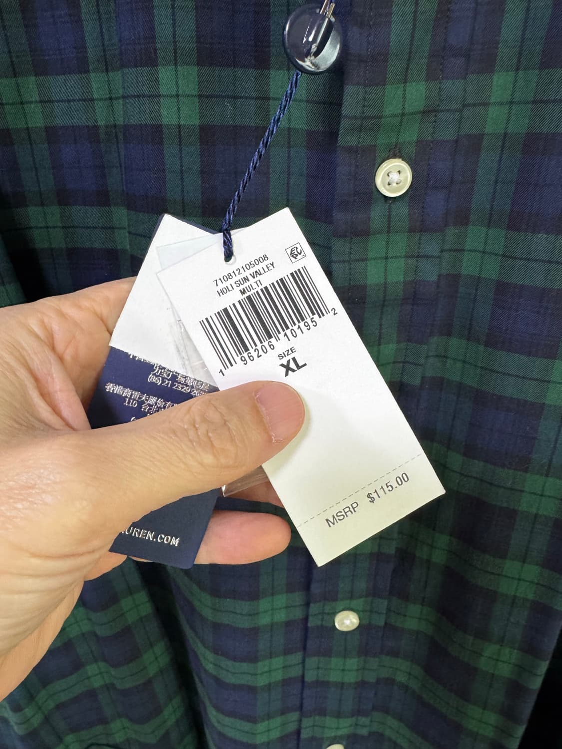 폴로 랄프로렌 체크 셔츠 XL ( 새제품) 상품이미지8