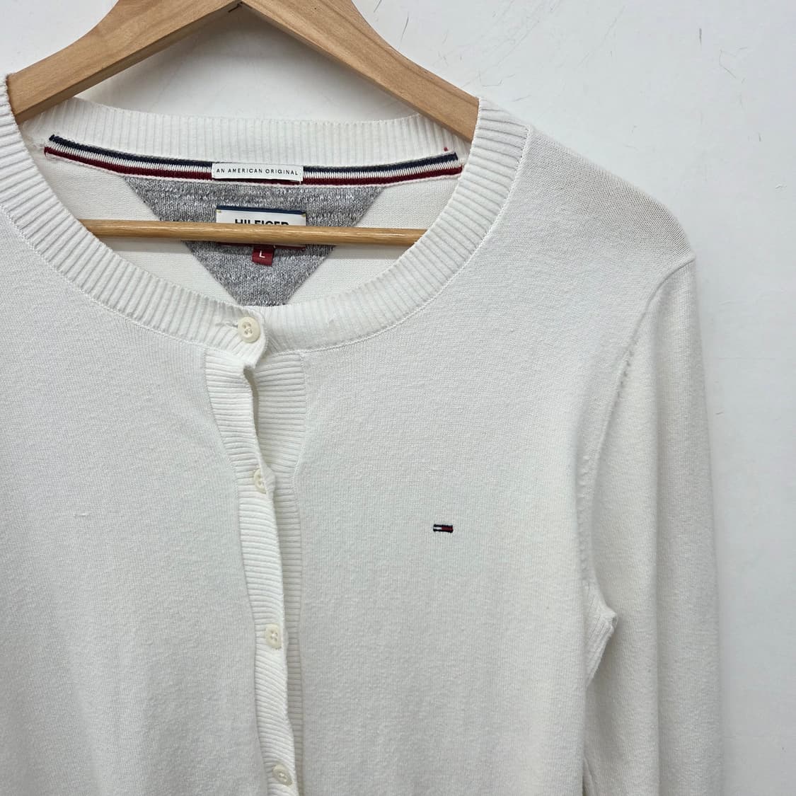 타미힐피거 화이트 가디건 여성 L 상품이미지3