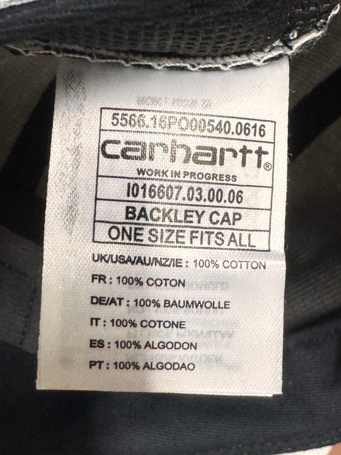 칼하트 백클리 캠프캡 화이트 상품이미지5