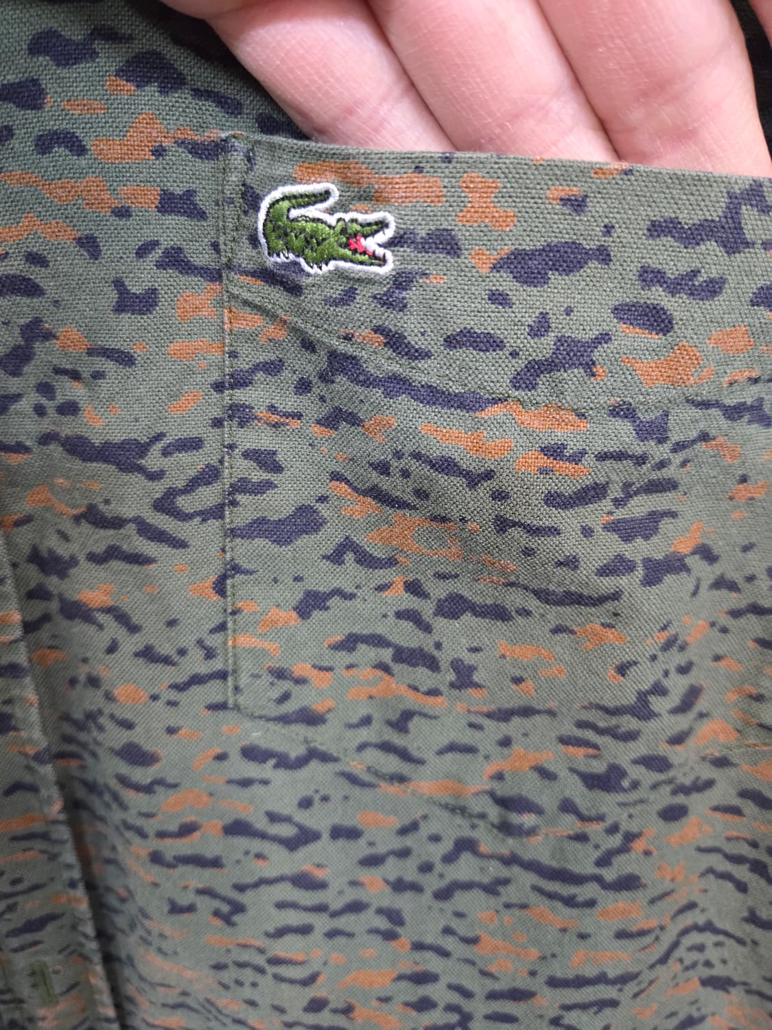 라코스테 카모패턴 셔츠 긴팔 m 슬림 상품이미지4