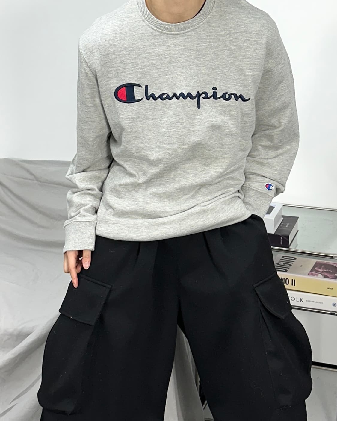 챔피온 빅로고 베이직 맨투맨 XL 상품이미지2