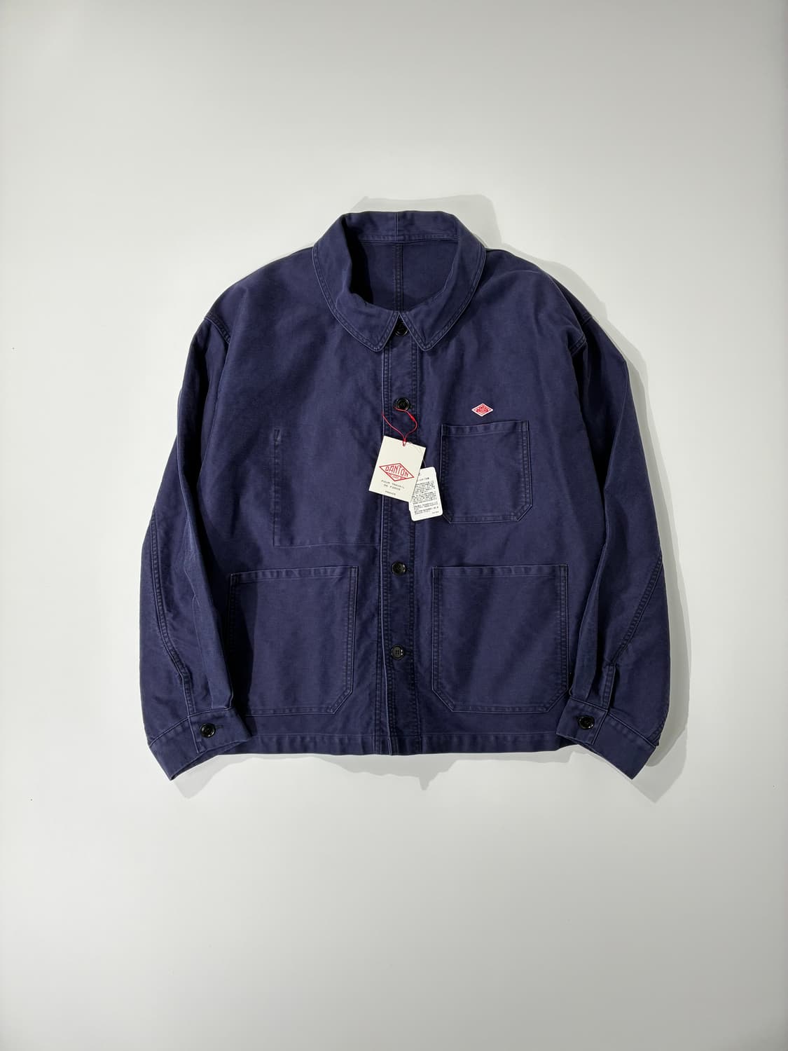 DANTON 단톤 몰스킨 프렌치 커버올 자켓 네이비 상품이미지1