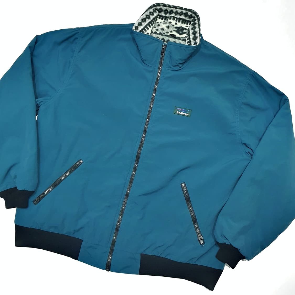 엘엘빈 빈티지 웜업 자켓 90s L (105) 아즈텍 봄버 상품이미지4