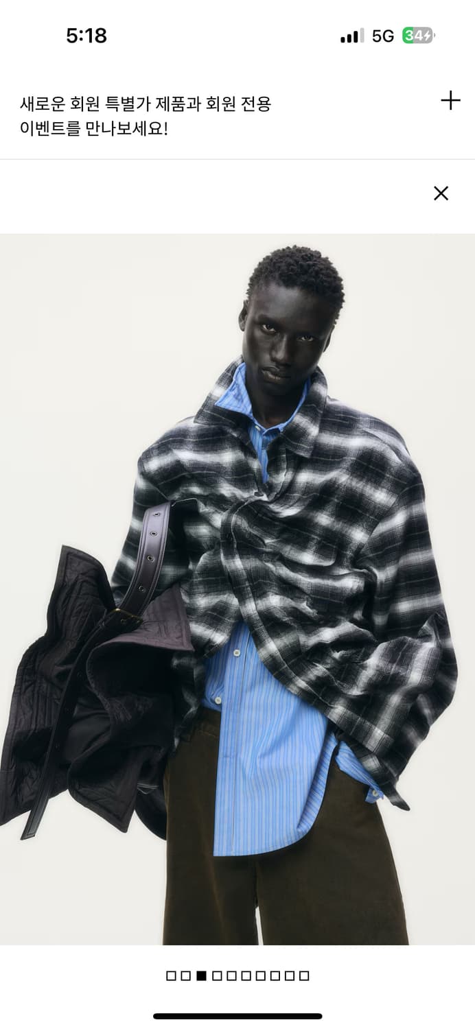 [글렌 마틴스 X H&M] 포일드 플란넬 오버셔츠 상품이미지2