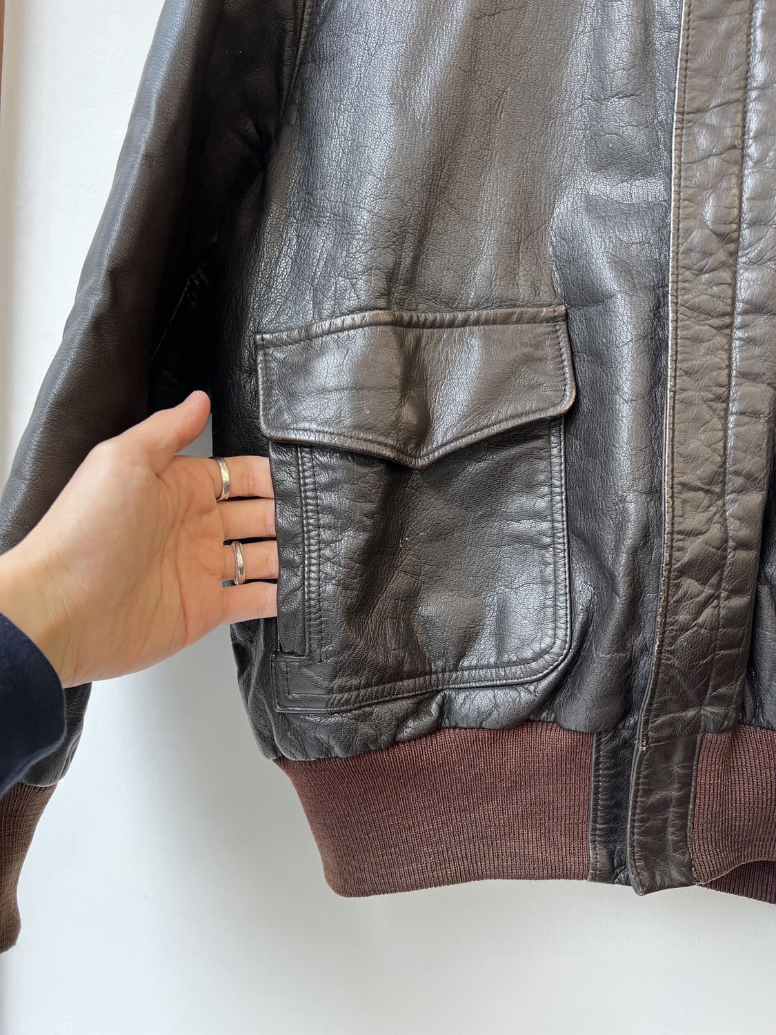 L.L.Bean Leather Flight Jacket 상품이미지4