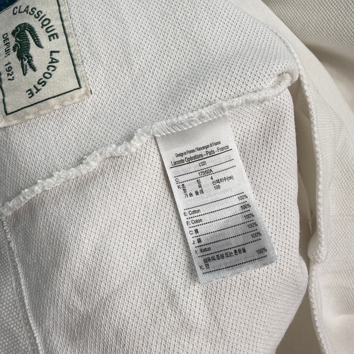 [M] 라코스테 화이트 카라티 상품이미지6