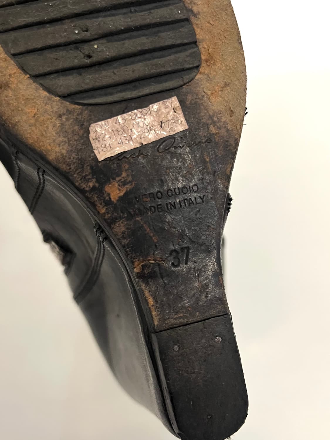 릭오웬스 레더 웨지부츠 상품이미지8