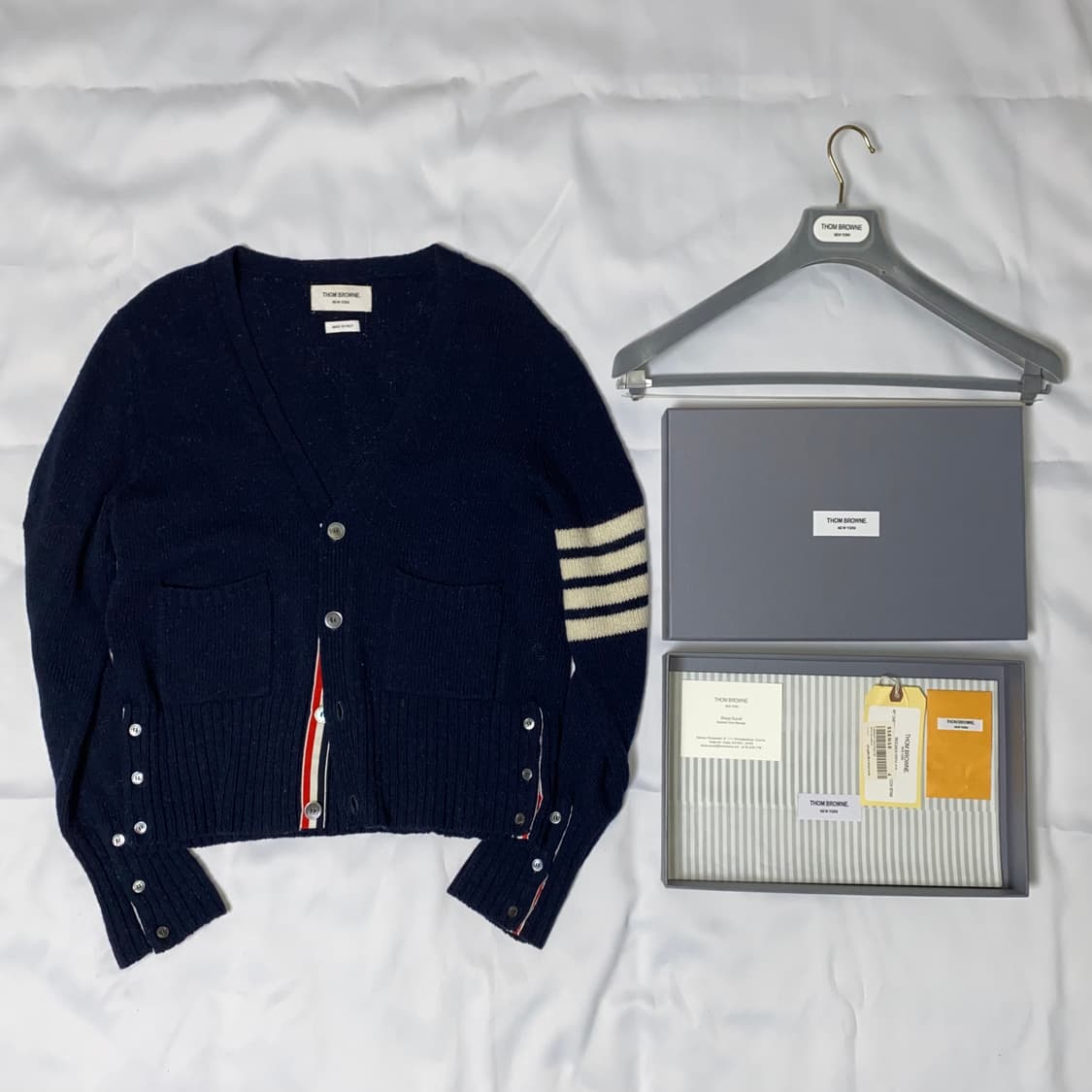 톰브라운 사선 모헤어 크롭 가디건 상품이미지3