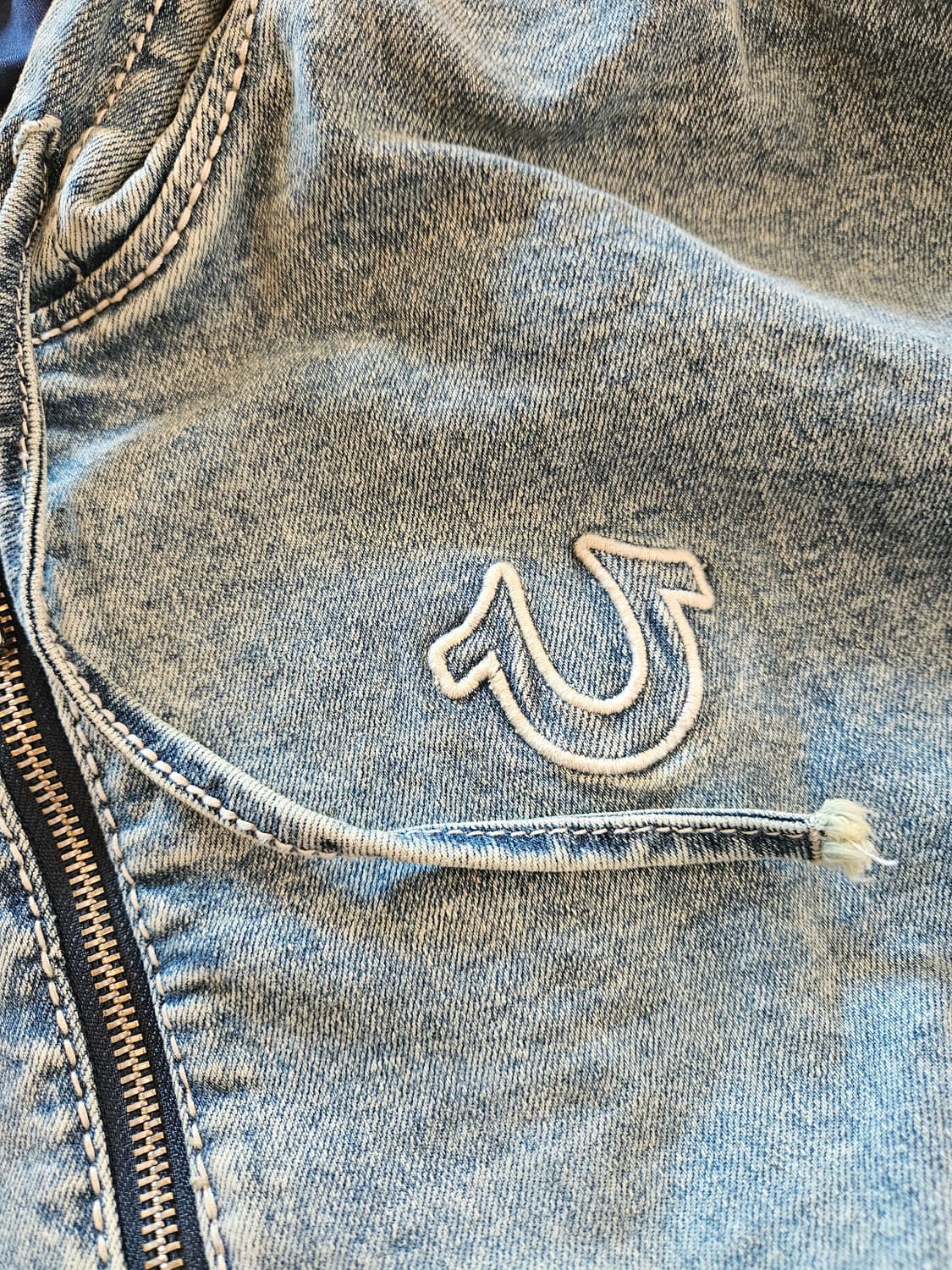 [새제품] 트루 릴리젼 빅티 데님 후드집업 상품이미지4