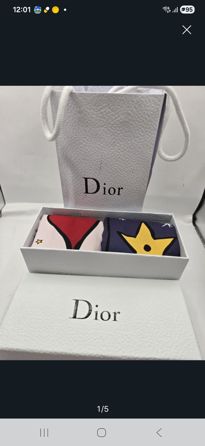 정품 디올 복주머니 천 파우치 세트 상품이미지1