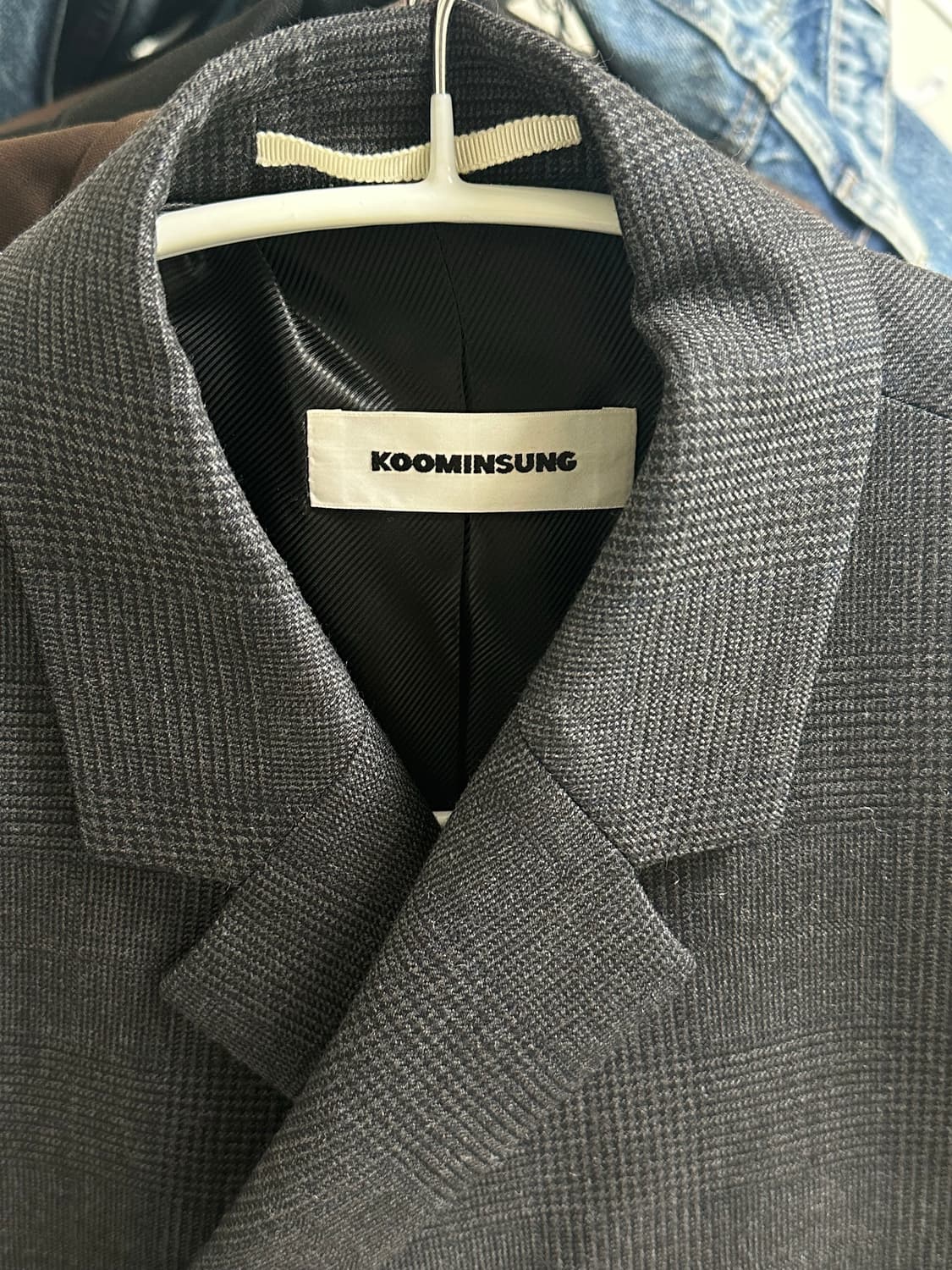 구민성 체크 울 블레이저S 상품이미지3