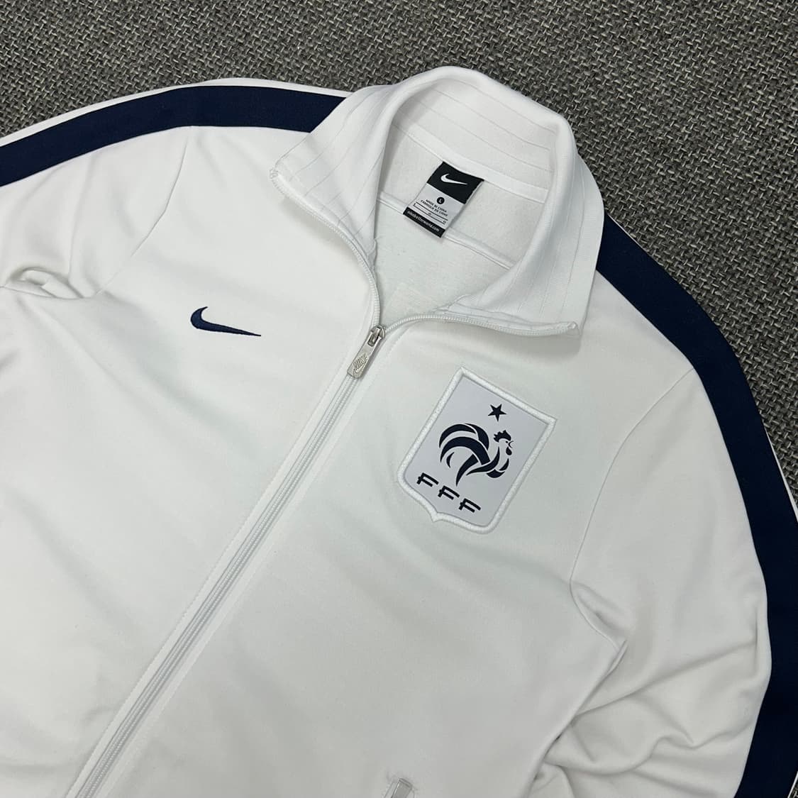 나이키 프랑스 축구 국대 빈티지 화이트 져지 L 상품이미지4