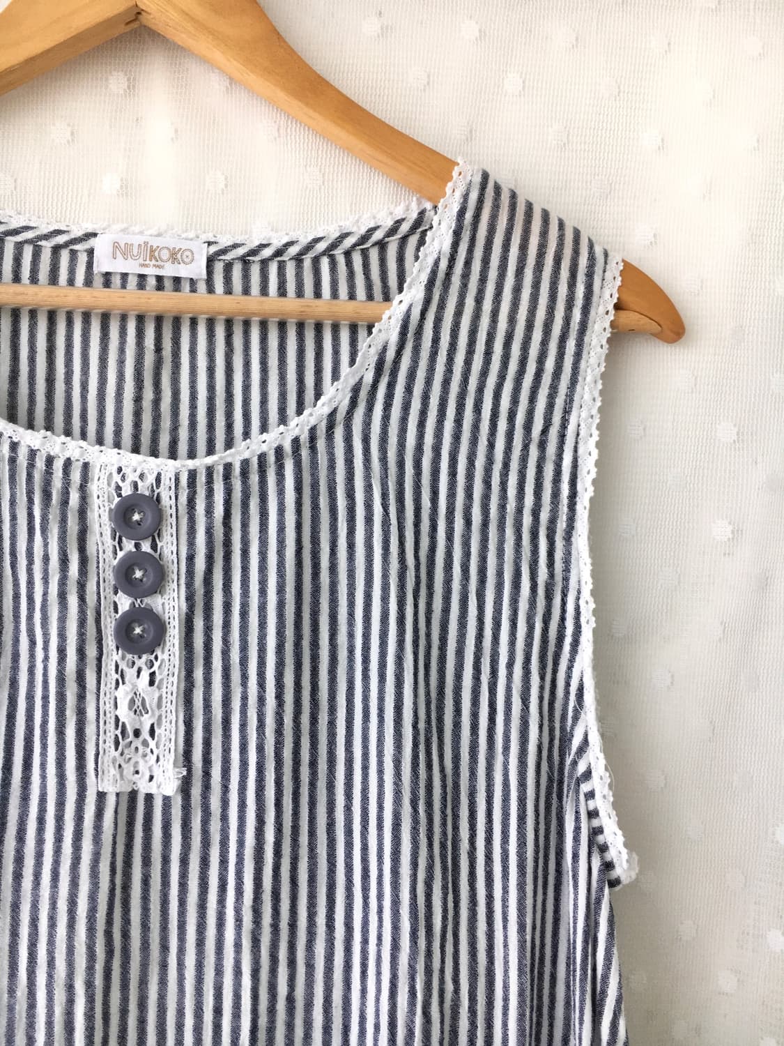 [HANDMADE] 핸드메이드 포켓 슬리브리스 원피스 모리걸 상품이미지4