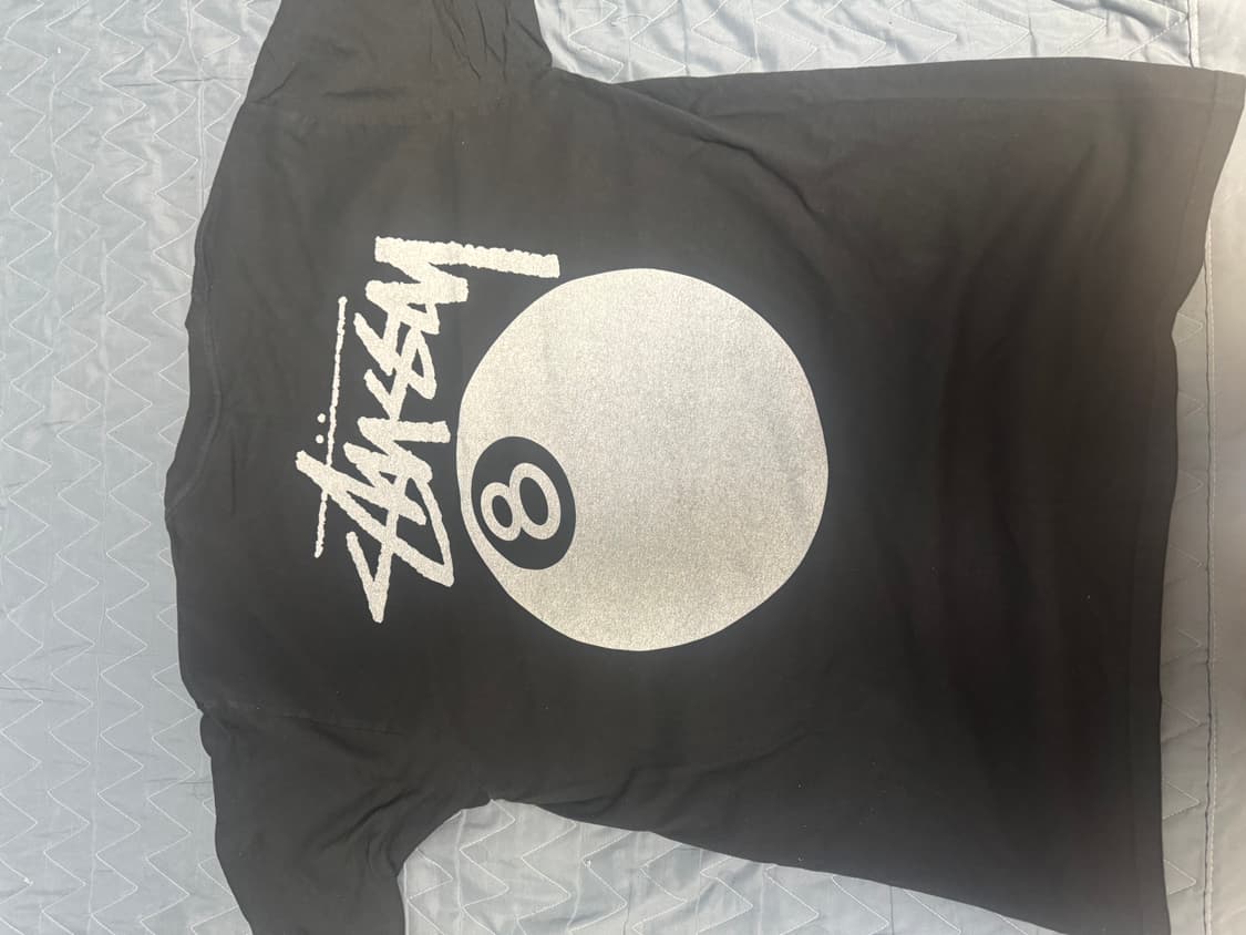 스투시 8볼 피그먼트 다이드 티셔츠 블랙 상품이미지2