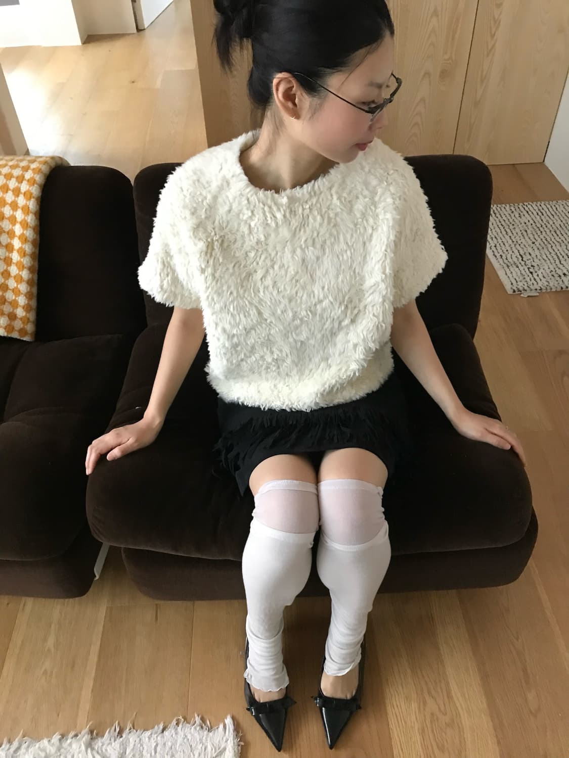 vintage suede tassel skirt (28inch) 상품이미지4