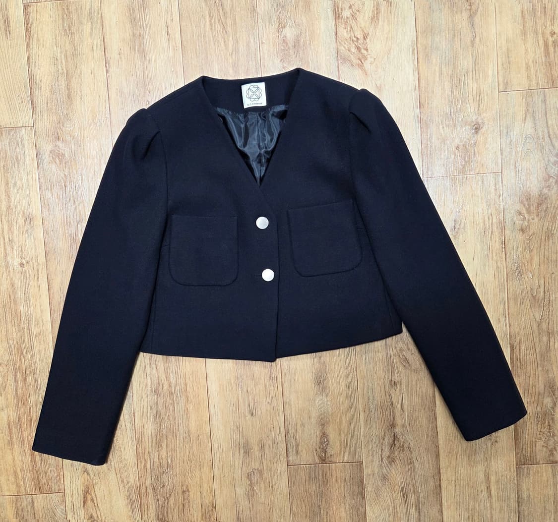 앳코너(at.corner) 트위드 V넥 2버튼 크롭자켓 55 상품이미지3