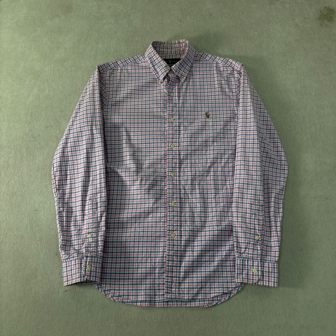 100 폴로랄프로렌 핑크 체크 코튼셔츠  상품이미지1