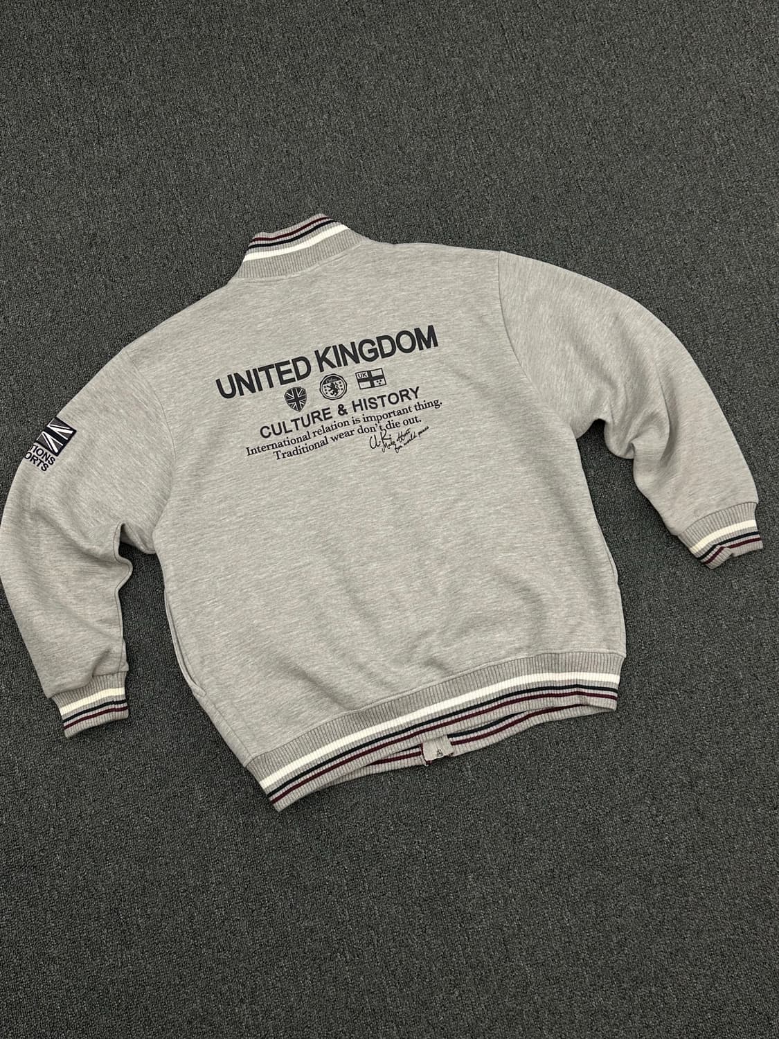 LL)DINA BIRD 빈티지 패치 그레이 트랙탑 져지 상품이미지2