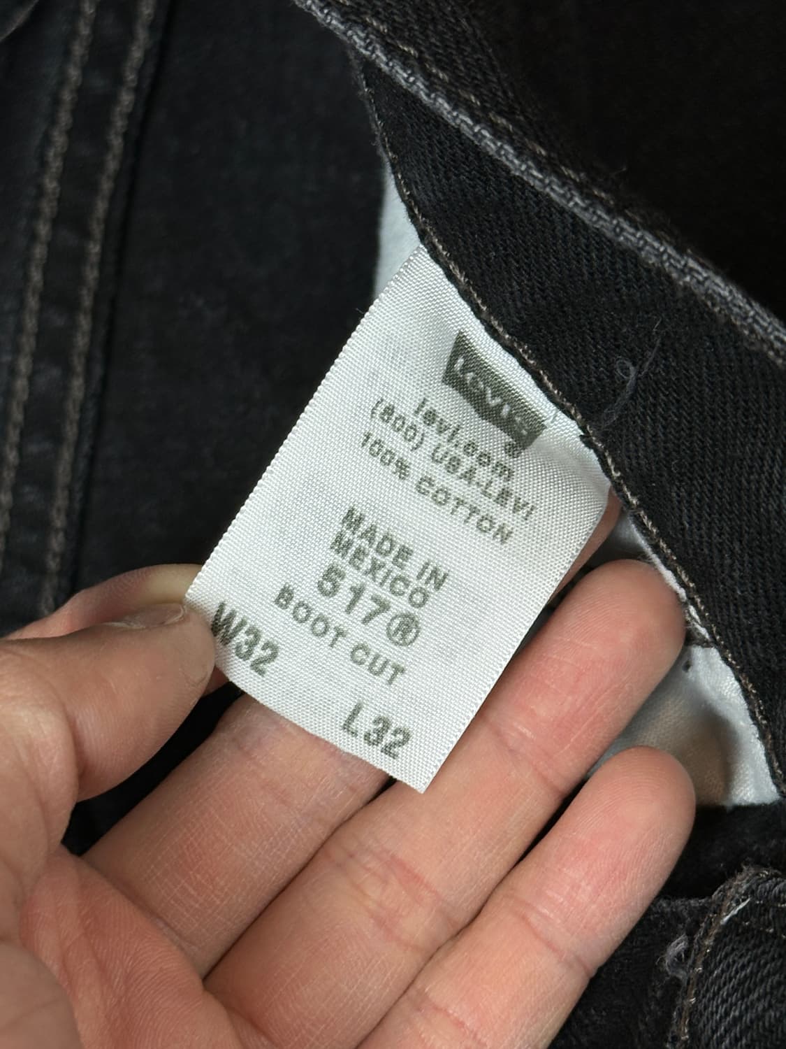 00's 리바이스 517 블랙 부츠컷 플레어진 상품이미지9