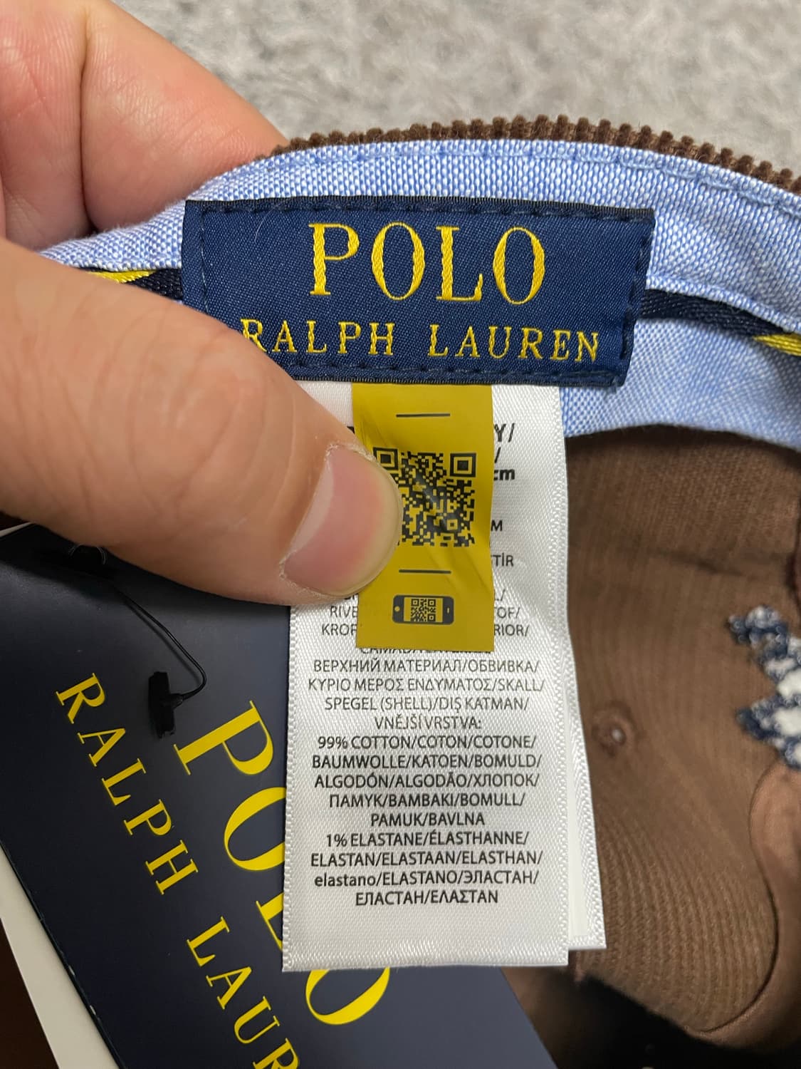 폴로Polo 컬러포니 다크브라운 코듀로이 캡 Free 상품이미지5