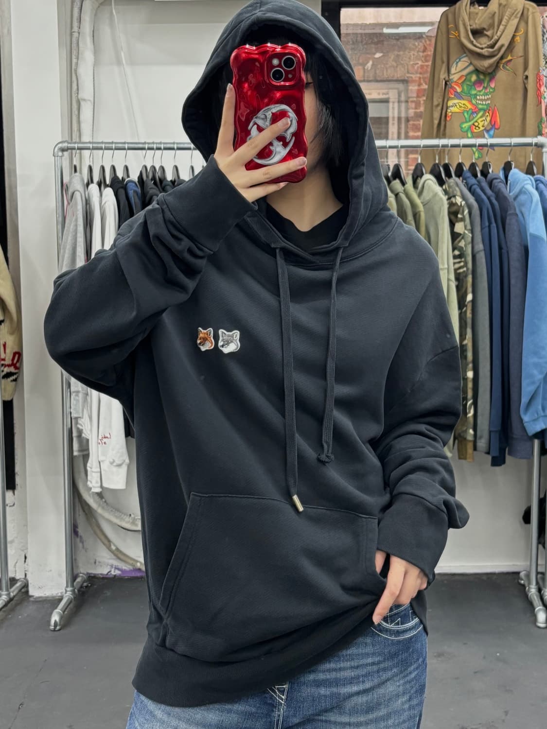 메종키츠네 더블폭스 후드티 상품이미지1