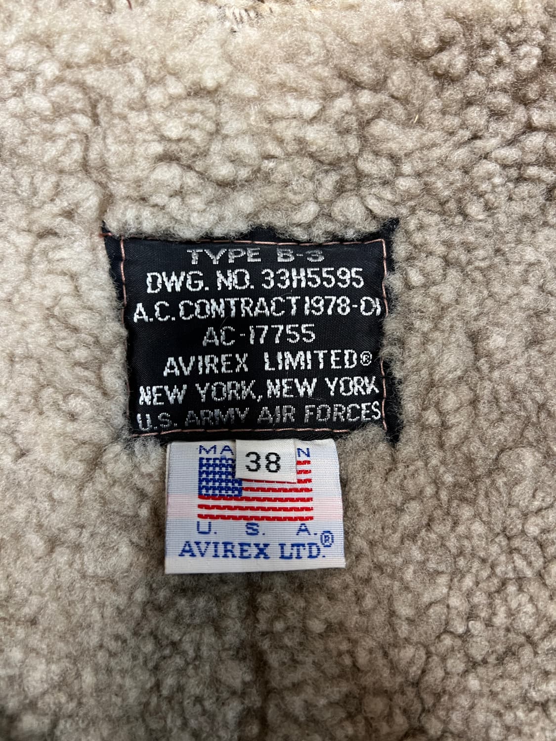 아비렉스 B-3 브라운 무스탕 38(100) 상품이미지7