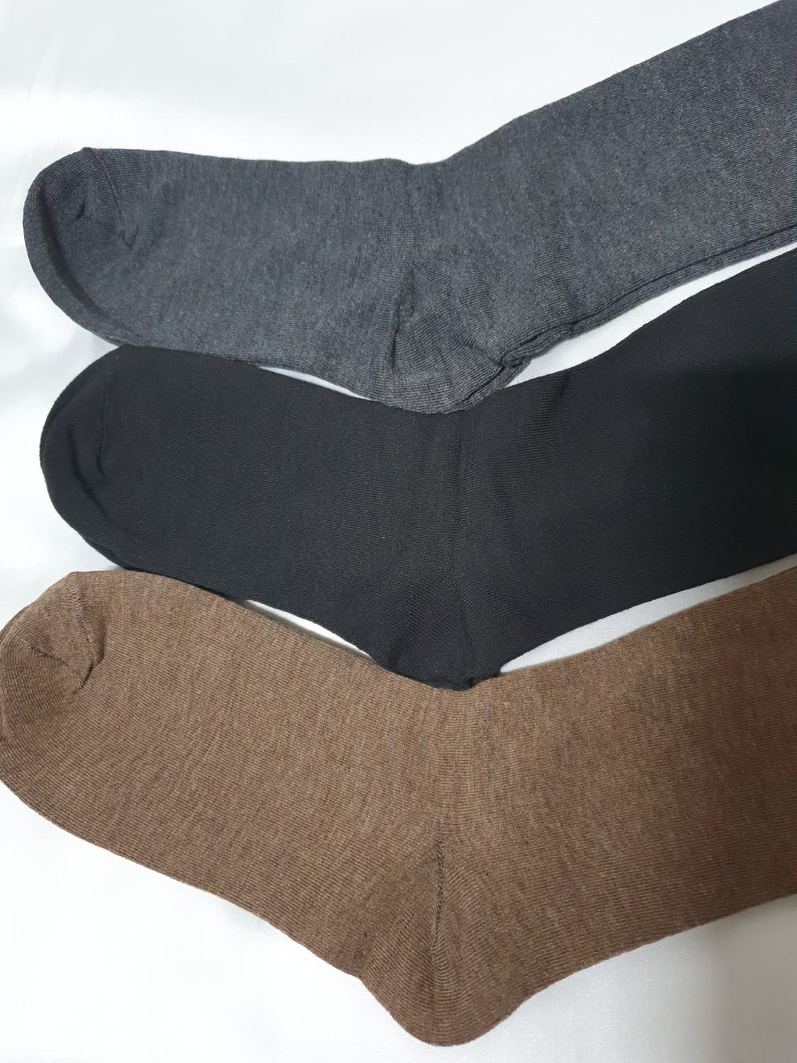 3컬레 가격~ 브라운 그레이 블랙 니삭스 롱 삭스 무릎양말 긴양말  상품이미지5