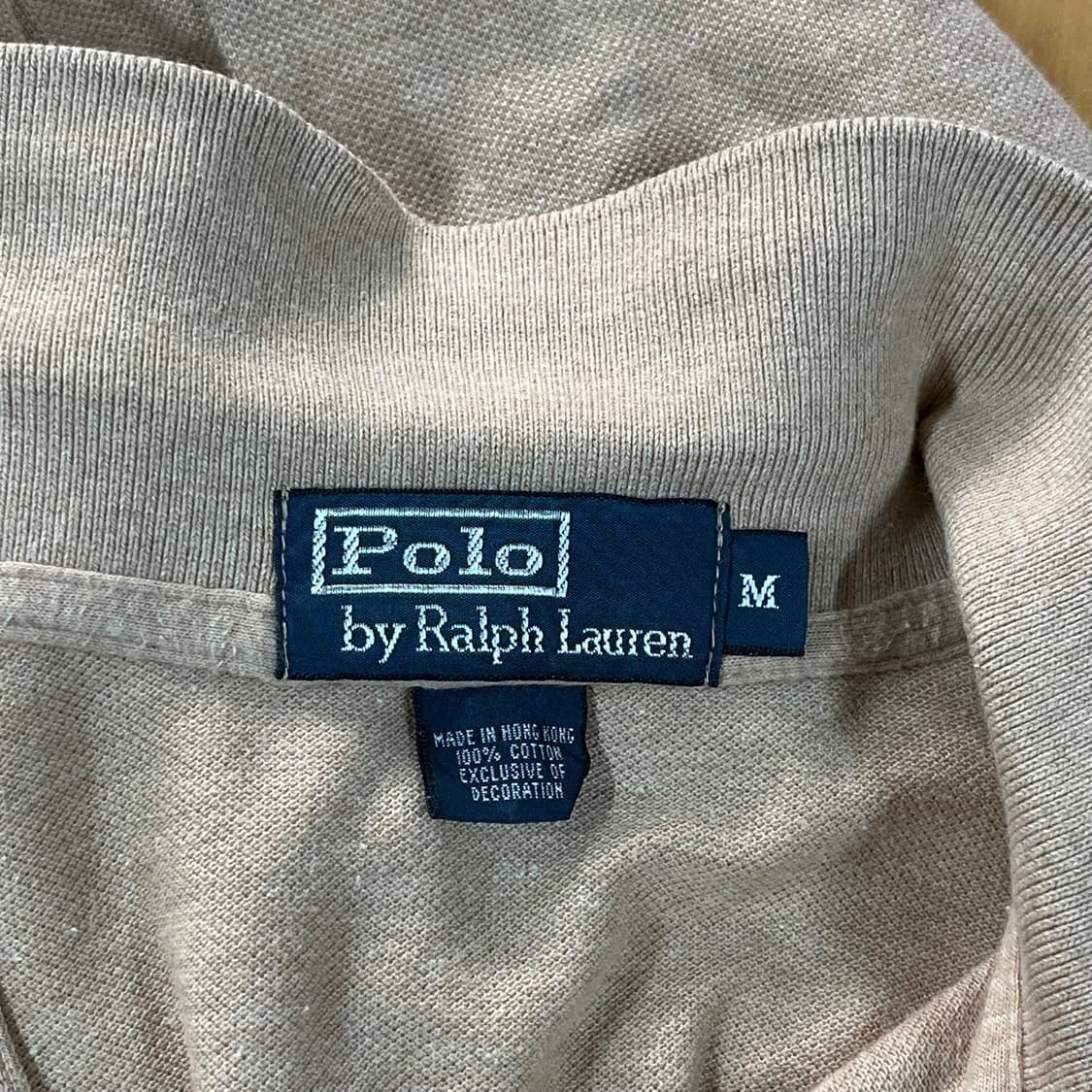 [M/해외] 폴로 랄프로렌 베이지 롱슬리브 긴팔 카라티 상품이미지6