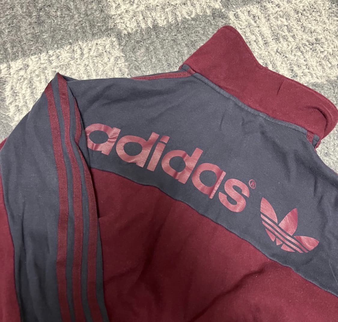 유일매물 아디다스 버건디 파이어버드 스웻 져지 상품이미지2