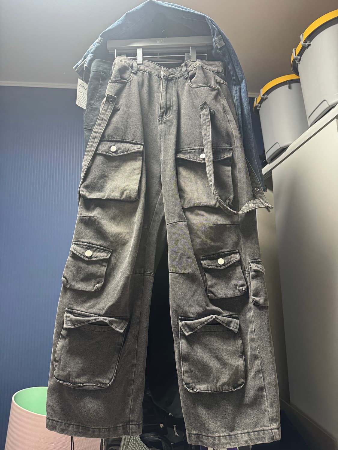 Multi-pocket wide jeans  데님 오버핏 팬츠 L사이즈 상품이미지4