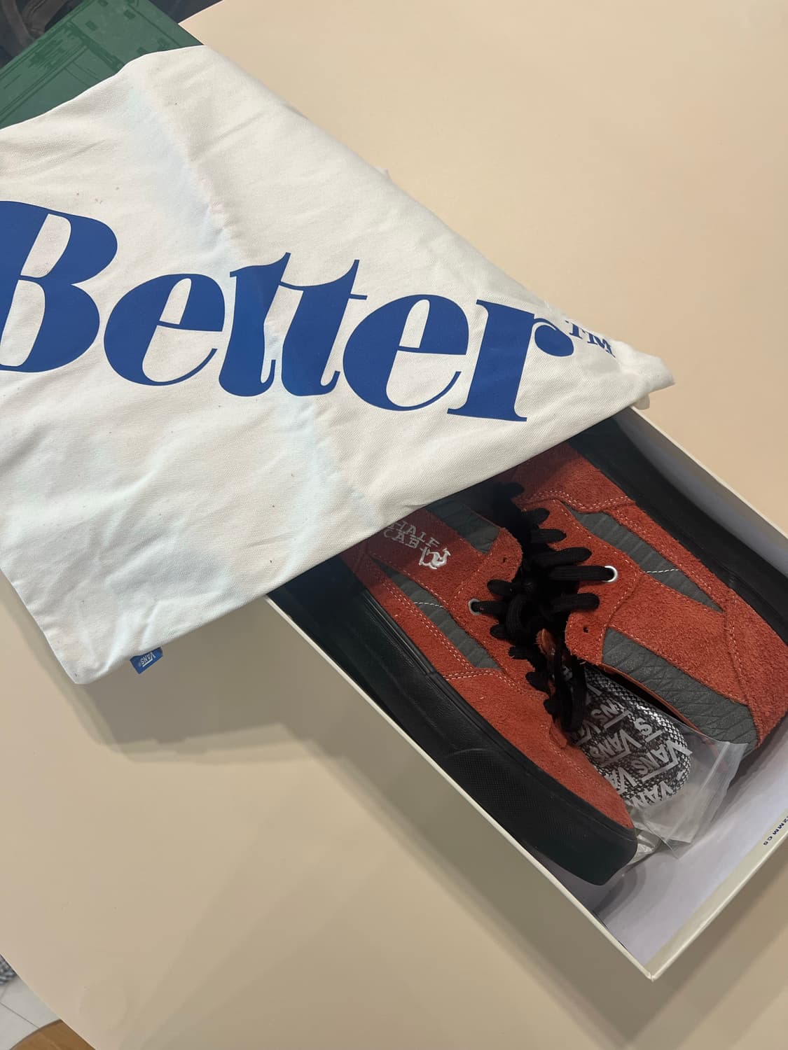 반스 볼트 x 베러 기프트 샵 스케이트 하프 캡 VLT LX 버건디 상품이미지6