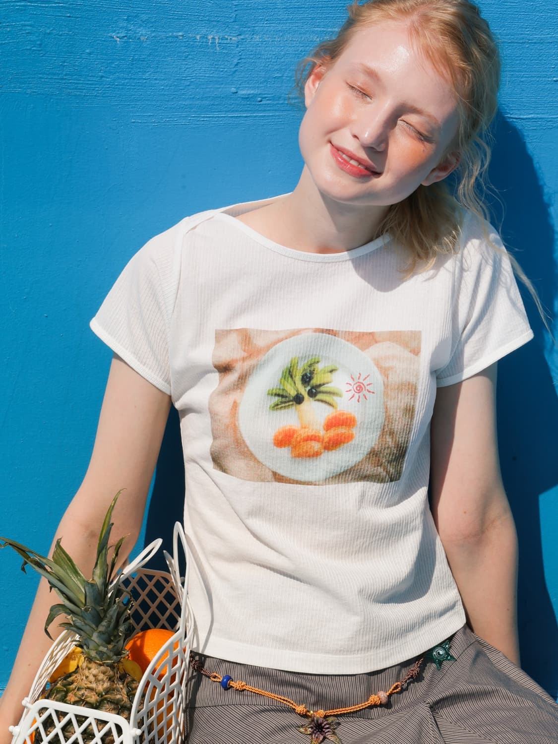 포에브 Fruit Palm Tree T-shirt - White 상품이미지1