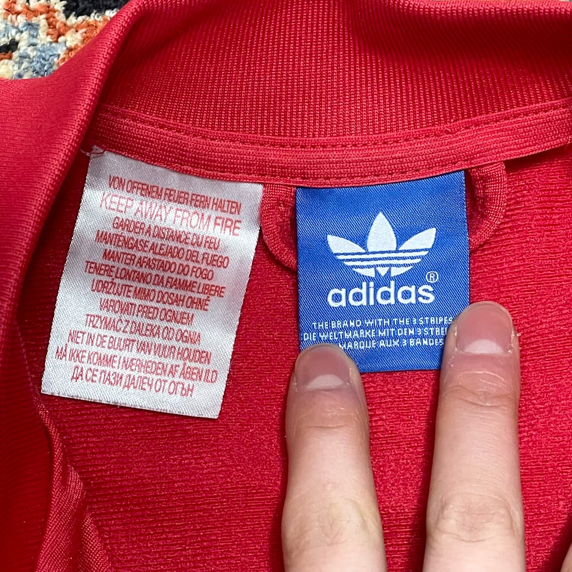 아디다스 오리지날 레드 집업 져지 여성M 상품이미지4