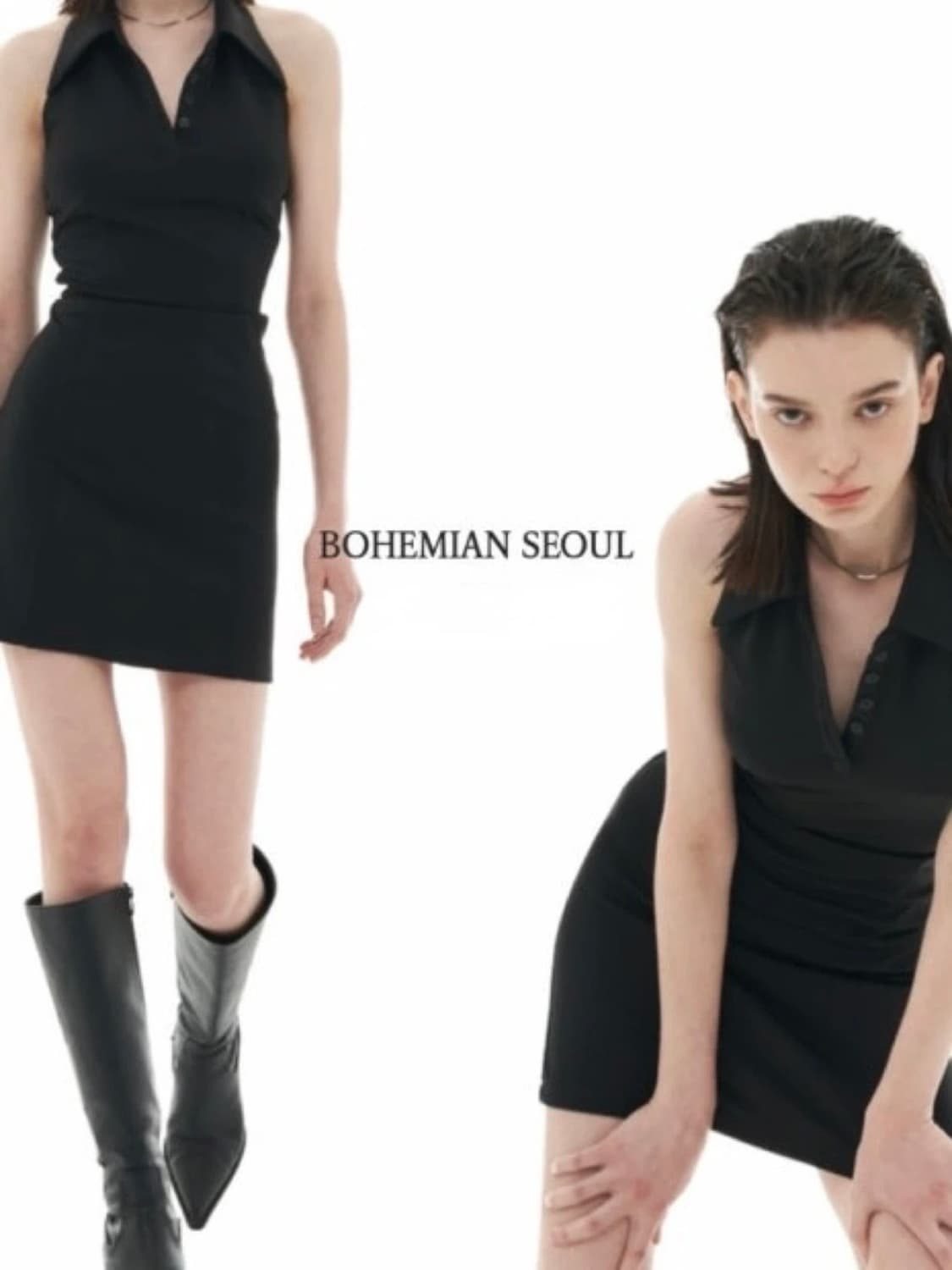 보헤미안서울 홀터넥 원피스 상품이미지1