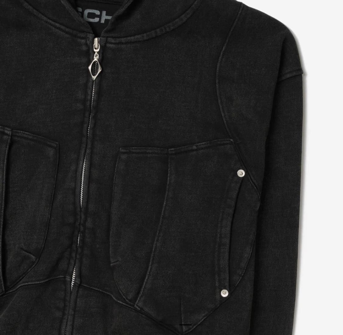 미스치프 워시드 빅포켓 후드 M 블랙 상품이미지7