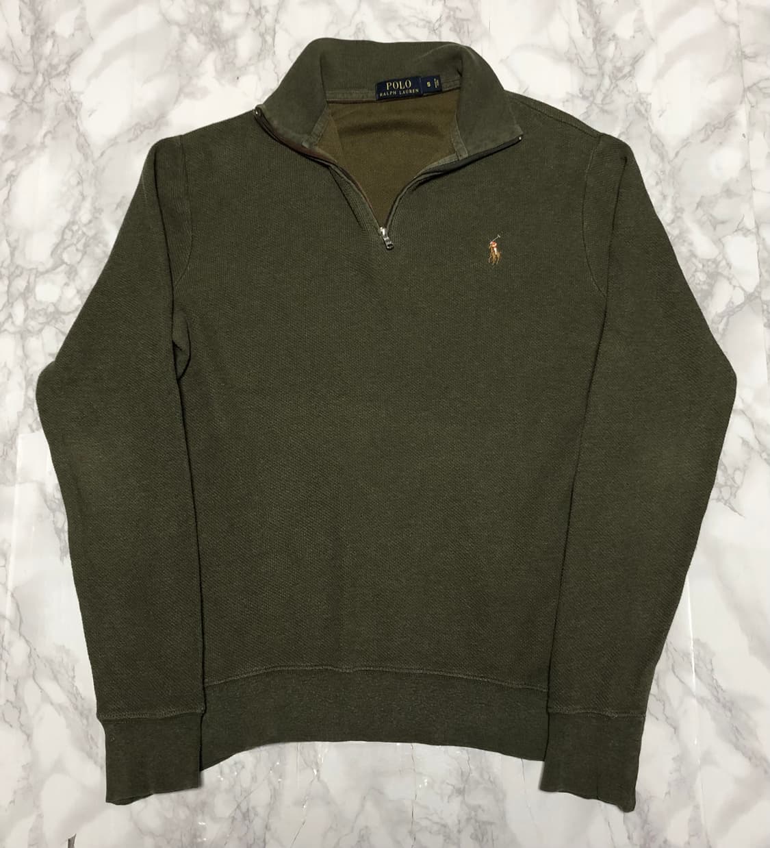 폴로 랄프로렌 딥카키 반집업 티셔츠 남여공용 상품이미지1