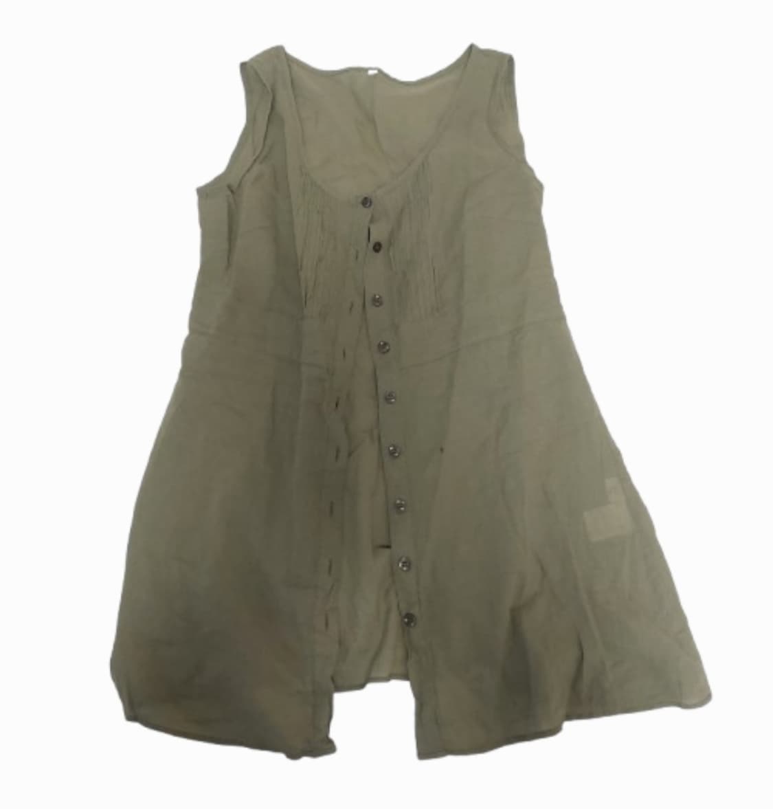 모리걸 하구미 너드 카키 슬리브리스 조끼 베스트 상품이미지1