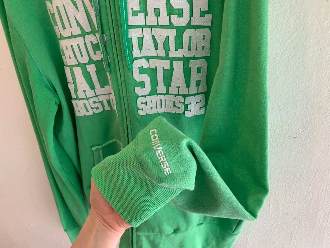 Converse patched green hood zip-up 상품이미지3