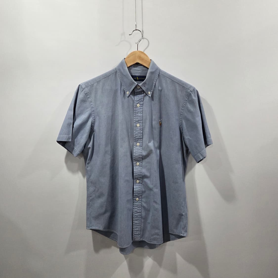 폴로랄프로렌 버튼다운 샴브레이 반팔셔츠 L 상품이미지1