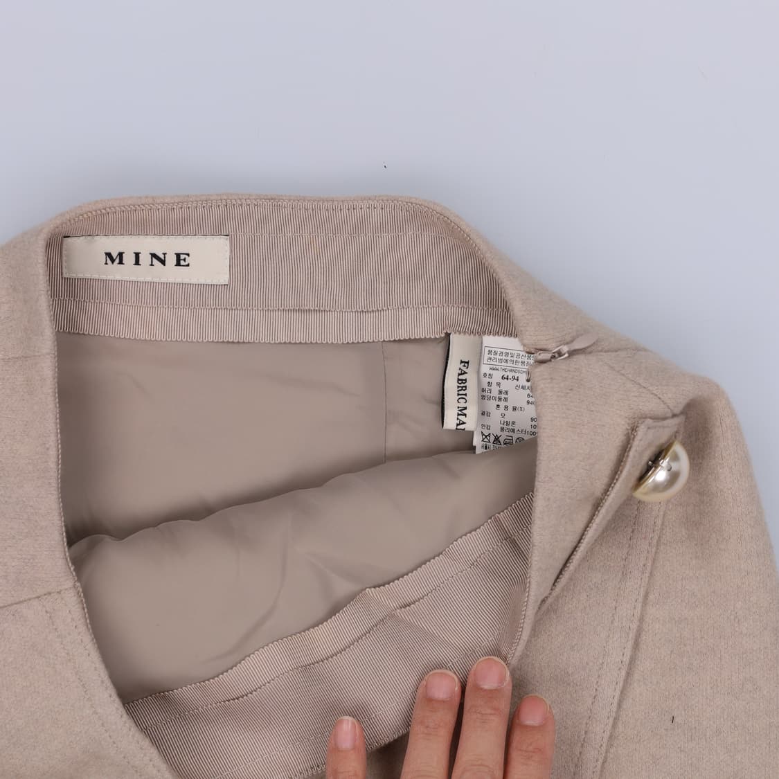 64-94 한섬마인 울 스커트 0403H1 상품이미지3