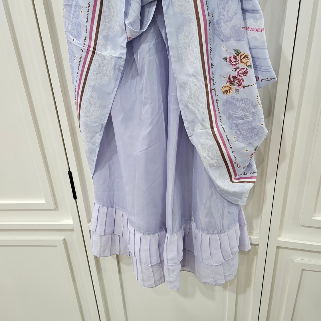 엑시즈팜 플라워 보더 코르셋 레이스업 원피스 상품이미지8