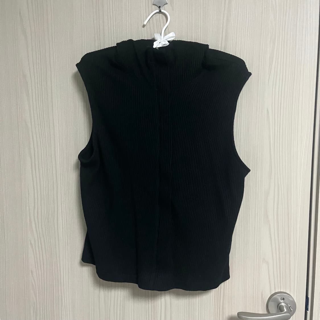 지초이 후드 베스트 조끼 니트 집업 상품이미지2