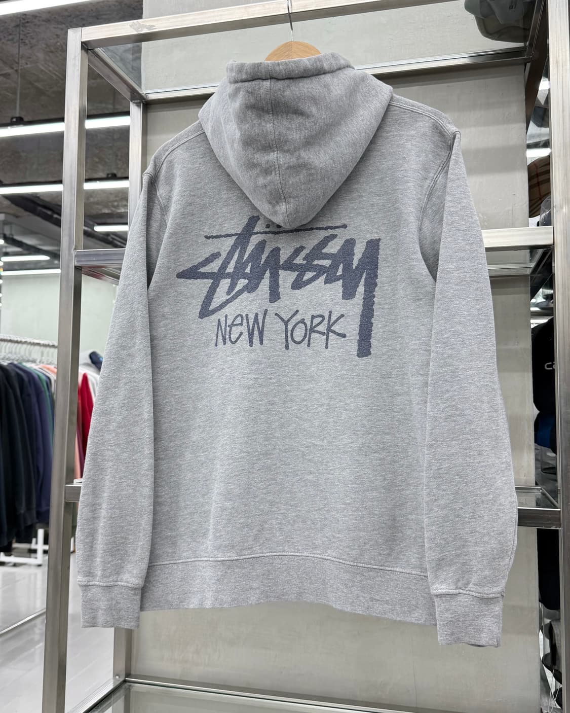 스투시 00s 뉴욕 빅로고 New York 스웻 후디 후드티 상품이미지2