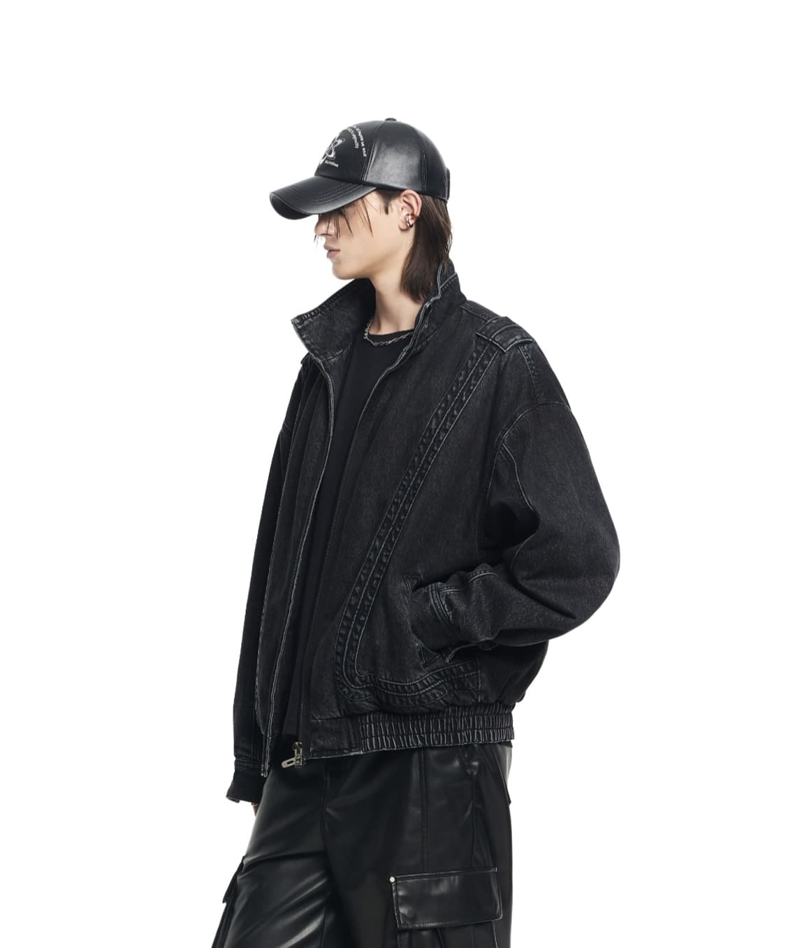 메종미네드 퀼팅 패디드 데님 봄버 상품이미지4