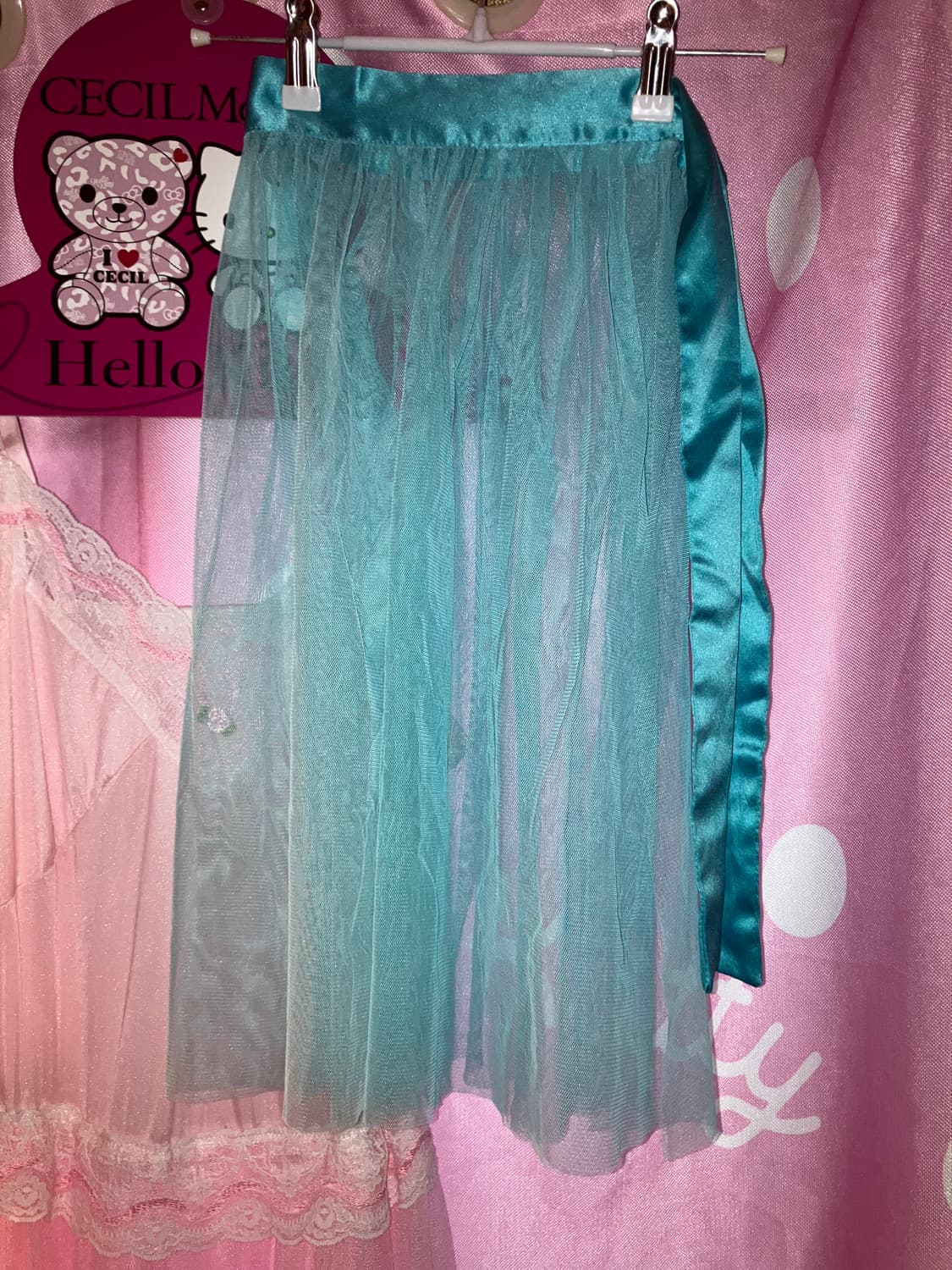 jpn 민트 블루 시어 에이프런 상품이미지2