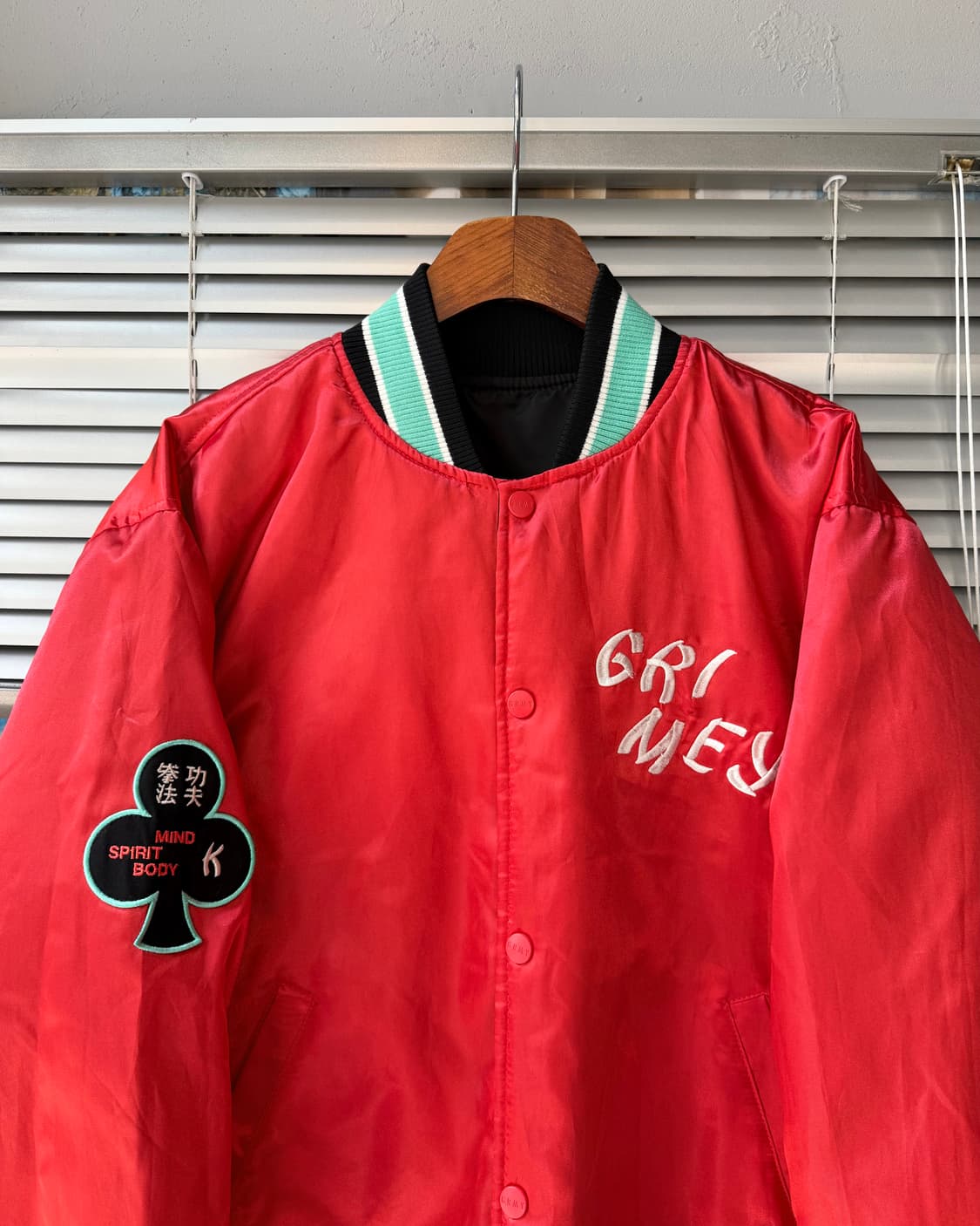 GRIMEY reversible satin bomber jacket 상품이미지6