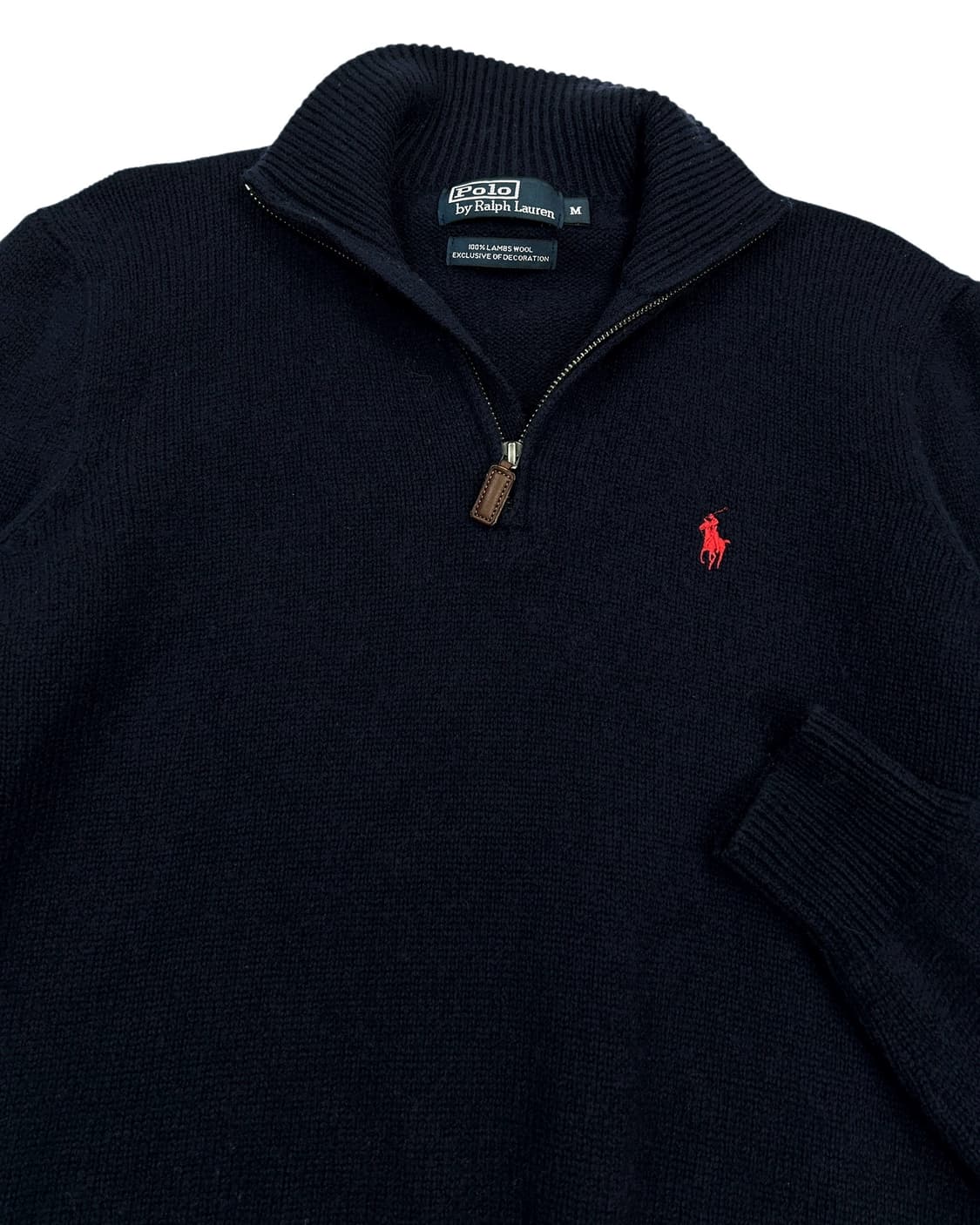 구형 폴로랄프로렌 포니로고 램스울 반집업 니트  상품이미지2